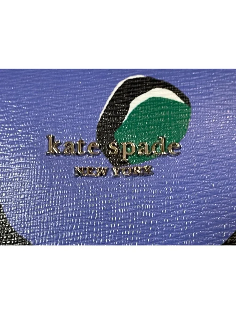 Kate Spade Saffiano Leather Laptop Sleeve Black Multi Floral Print EUC